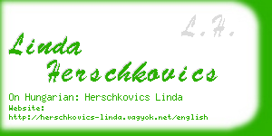 linda herschkovics business card